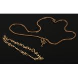 An 18ct gold bracelet, 4 grams along with a 9ct necklace 3.4 grams.Condition report intended as a