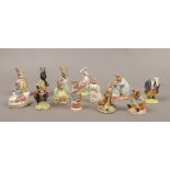 Thirteen Royal Albert ceramic Beatrix Potter figures to include Mother Ladybird, Tommy Brock, Little