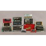 A group of boxed Diecast metal model vehicles mostly military examples including Corgi, Schuco,