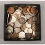 A box of English pre-decimal coins.