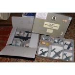 A quantity of World War II kit built military aircraft models including Gruman, F4F - 4F fighter,