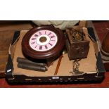 Two Victorian postman's alarm clocks.Condition report intended as a guide only.For restoration.