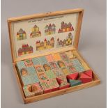 A boxed set of vintage French toy building blocks Le Roi des Constructeurs.