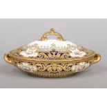 A fine Royal Crown Derby tureen and cover from the Judge Elbert Henry Gary service. Painted by