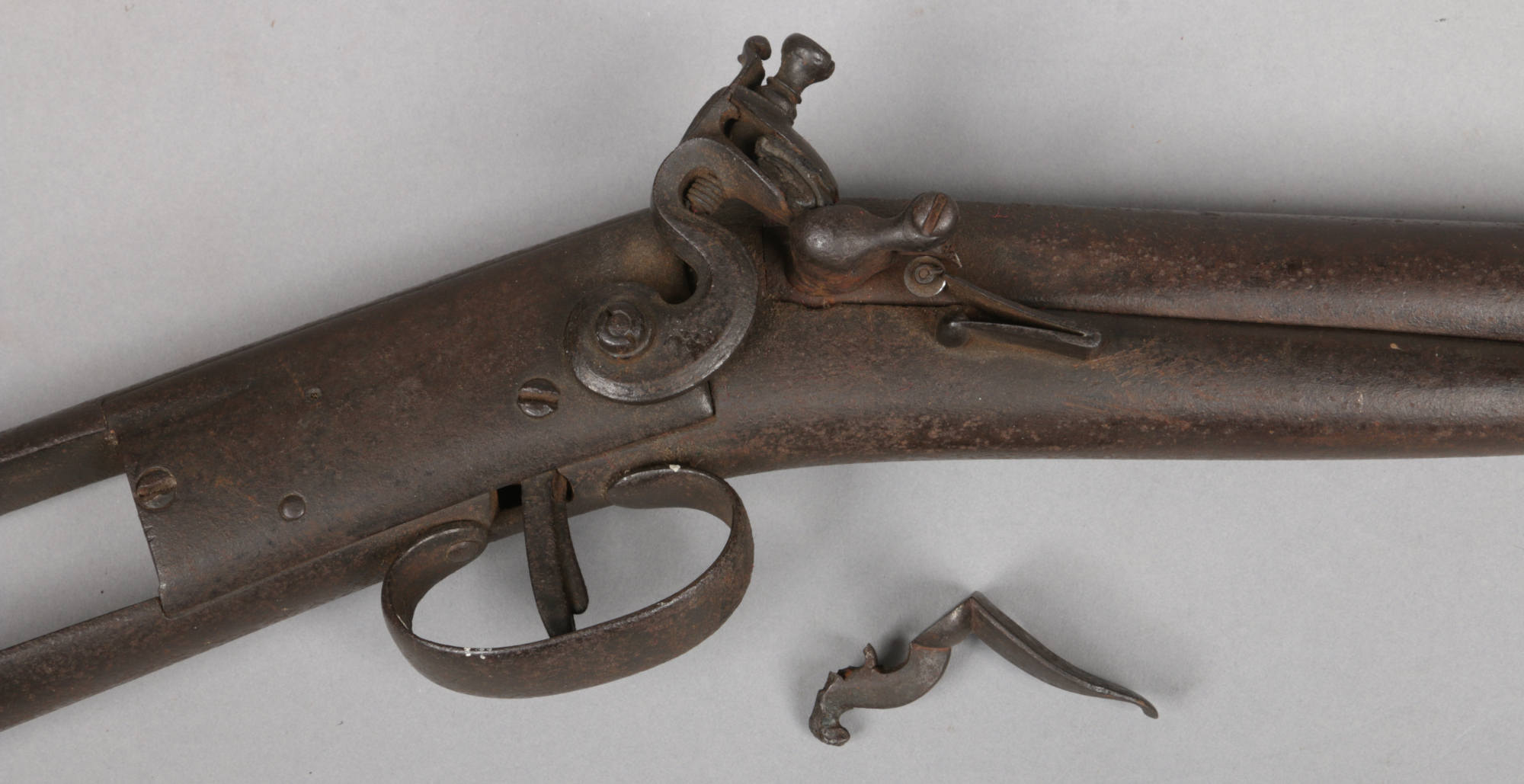 A 19th century flintlock rifle. Barrel length 67cm.Condition report intended as a guide only.Part of - Image 2 of 5