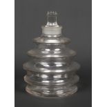 A Rene Lalique large scent bottle, Imprudence Flacon, of tiered form and with stopper for Worth