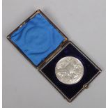 A Victorian cased silver farming medal. The British Dairy Farmers Association, 54mm diameter.