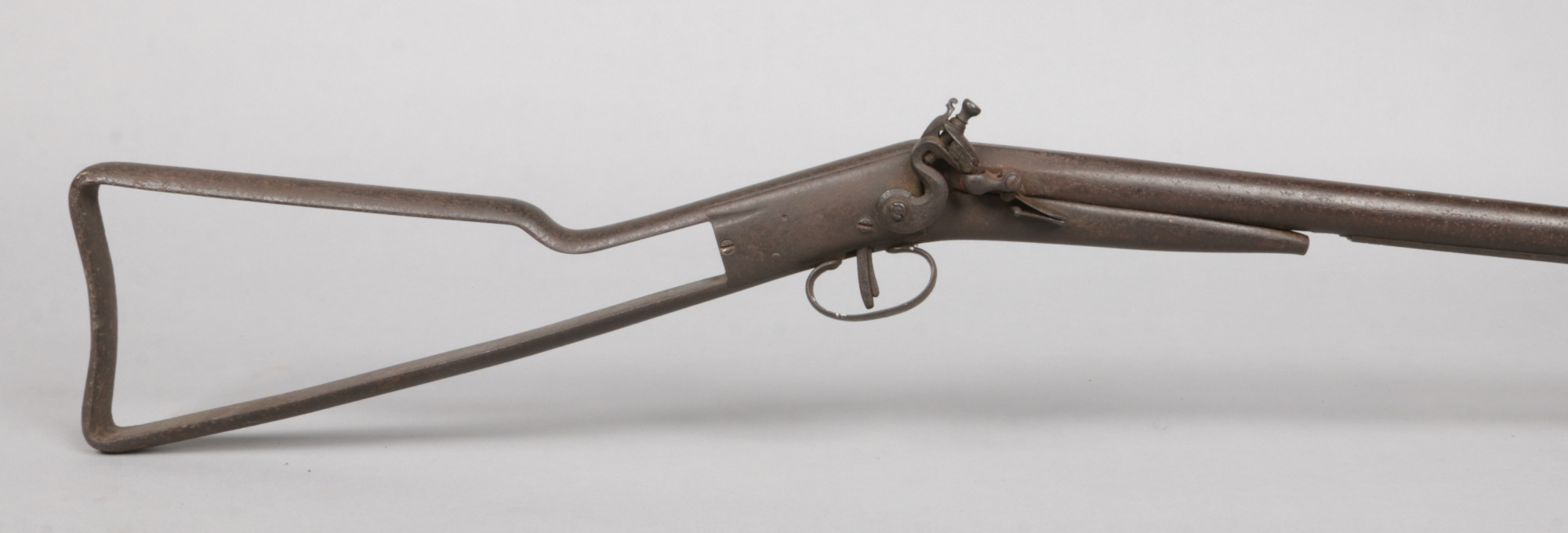 A 19th century flintlock rifle. Barrel length 67cm.Condition report intended as a guide only.Part of