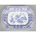 A Victorian Masons Ironstone china meatplate and serving plater. Both printed in underglaze blue