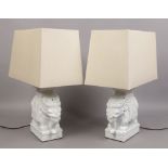 A pair of Pacific Lifestyle ceramic elephant 'Nellie' table lamps.