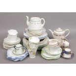 A quantity of Shelley bone china teawares in various designs including sandwich plates, teapot, cups