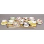 Bone china duos including Paragon, Royal Stafford and Royal Albert.