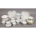 A quantity of Shelley bone china tea /coffee wares in various designs including Empire, Sandon, wild