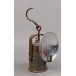 A Wolf carbide miners lamp c1900-20.