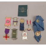 A collection of masonic items to include medals, certificates etc.