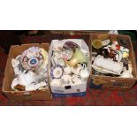 Three boxes of miscellaneous to include silicone ware, Royal Worcester, Royal Doulton etc.