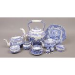 A collection of Spode ceramics, large ornamental kettle, various tea pots etc.