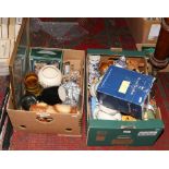 Two boxes of miscellaneous to include Royal Doulton, Sadler, framed picture etc.