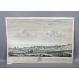 A large engraving early 19th century P.C. Lanot after Lambert a perspective view of Brighthelmston