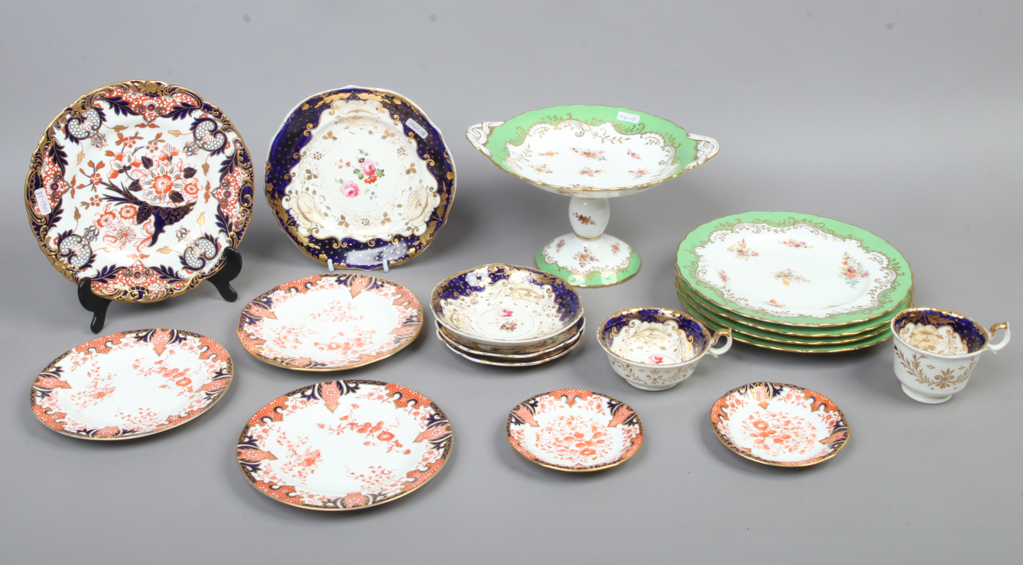 A collection of early 19th century English porcelain teawares to also include Coalport and Royal