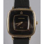 A gentleman's gold plated Michel Herbelin manual wristwatch with signature blade dial signed