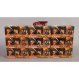 Nine boxed Diecast metal Matchbox models of yesterday from the Fire Engine series including 1912