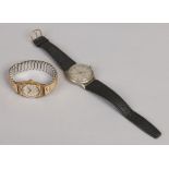 Two gents vintage manual wristwatches including a Sigma and a presentation gold plated example