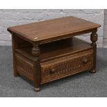 An Ercol Warwick drop leaf corner unit with single drawer.