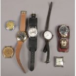 A quantity of mostly vintage wristwatches, some manual including Omega Seamaster quartz, Timex,