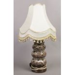 A West German style pottery table lamp.