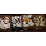 Four boxes of miscellaneous to include Carltonware, Cottageware, Noritake, Masons, Crestedware etc.