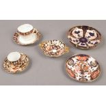 A quantity of Royal Crown Derby porcelain teawares, all in various Imari designs, including coffee