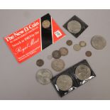 A small quantity of British pre-decimal coins to include antique silver examples etc.