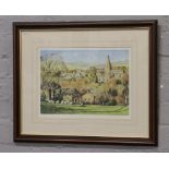 A John Rudkin limited edition print, Hope valley 156/500 and signed by the artist.