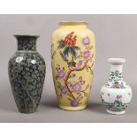 Three decorative Chinese vases.