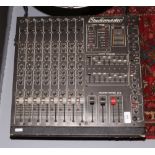 A Studiomaster power house 8.2 mixing deck.