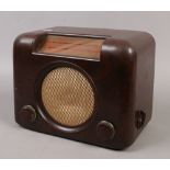 A vintage Bush valve radio in Bakelite case.