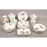 Seventeen pieces of Royal Worcester Evesham ceramics to include dinnerewares, storage jars and vases