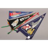 A quantity of ship pennants from around the world to include Australia, Fiji, San Francisco, HMS