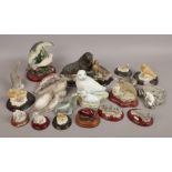 A collection of ceramic and composite models of seals to include highbank, Juliana collection etc.