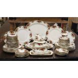A large quantity of Royal Albert Old Country Roses tea / dinner wares including serving plates, side