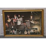 A large framed Beatles Forever poster possibly Pace Menerva, 59cm x 90cm.