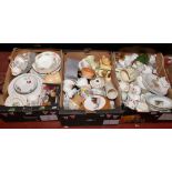 Three boxes of miscellaneous ceramics and glass to include Royal Worcester, Evesham, Pailssy,