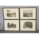 A set of four antique hunting prints after Wolstenholme and engraved by T. Sutherland.