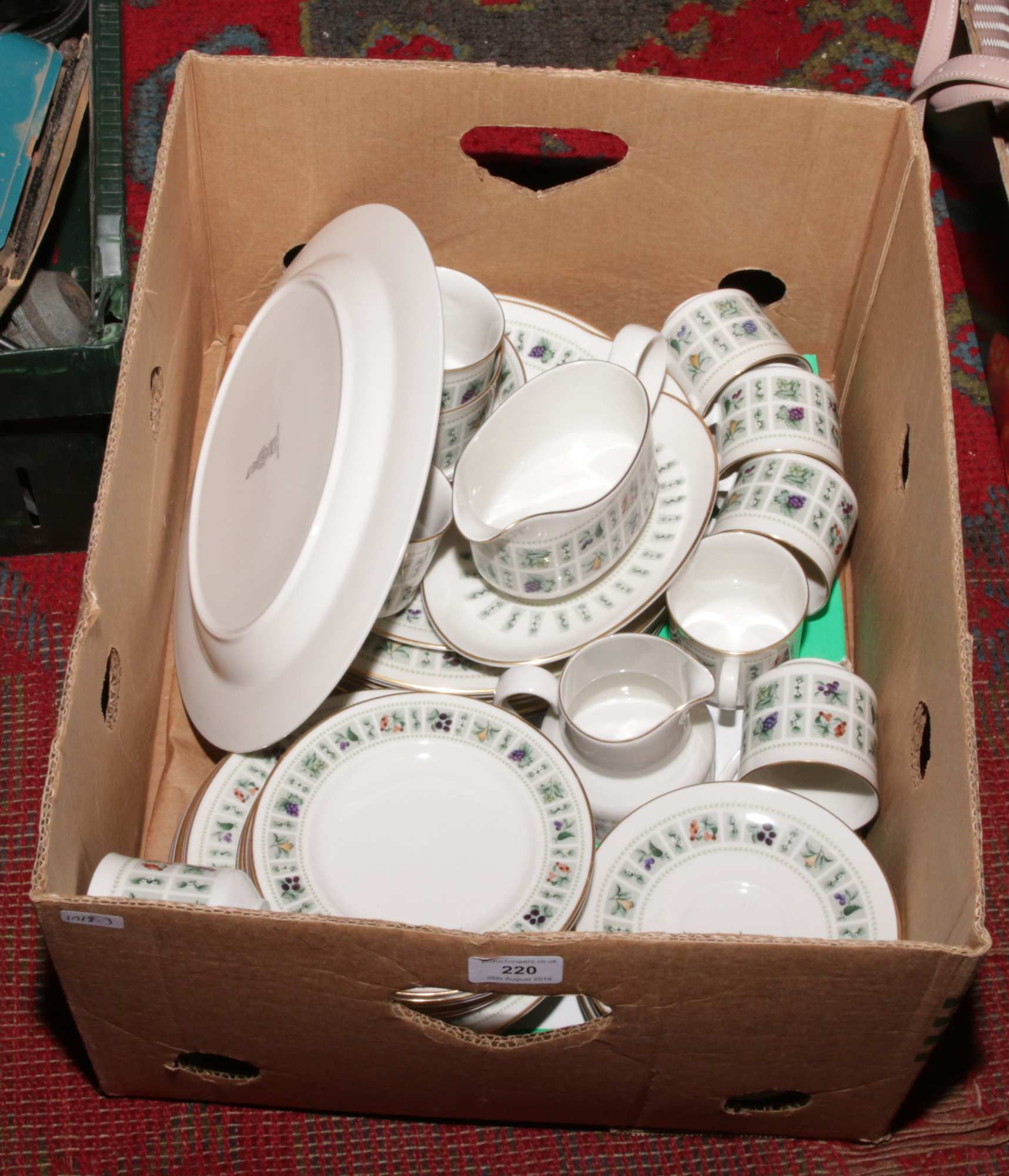 A collection of Royal Doulton tapestry design dinnerwares, approximately 40 pieces.