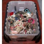 A large quantity of costume jewellery including beads, bangles, necklaces etc.