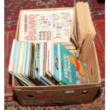 A box of children's annuals and comics to include mainly Beano 1980 and Spiderman, Doctor Who,