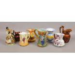 A collection of ceramic jugs to include Royal Doulton drip glaze, Myott & Son etc.