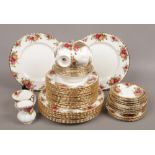 A collection of Royal Albert bone china tea / dinnerwares in the Old Country Roses design,