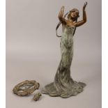 An Art Nouveau Spelter figure for restoration.